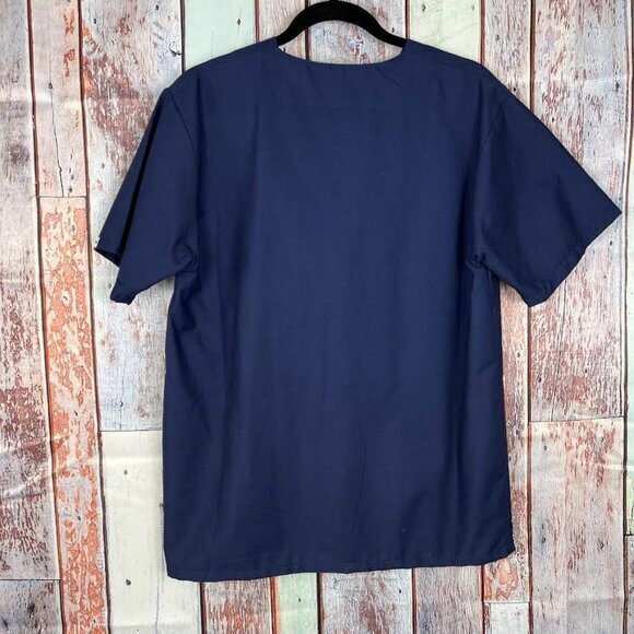 NWT‎ Women's Tampa Bay Rays Medical Hospital Blue Scrub Top, Nurse Small - Picture 2 of 9